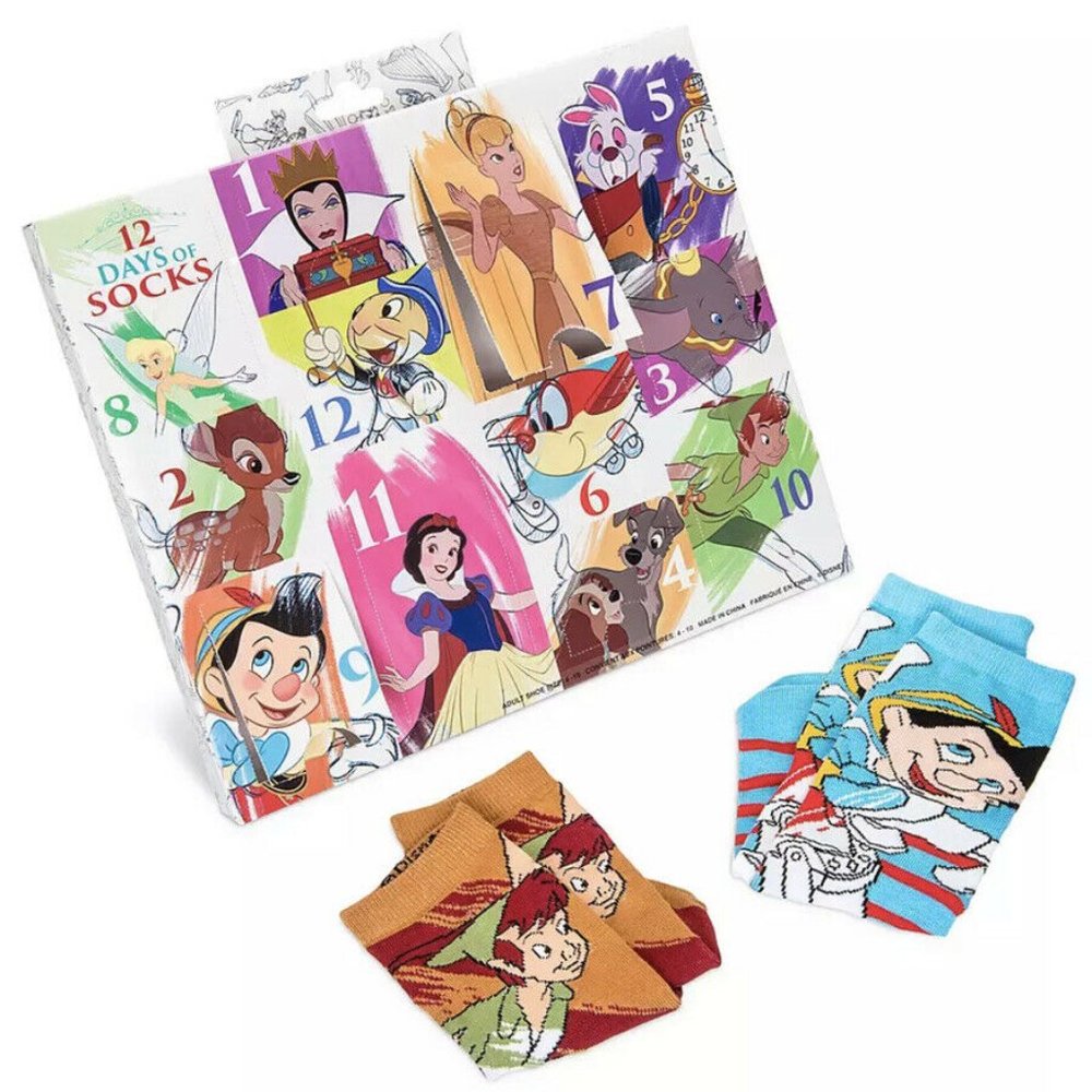 Disney Parks INK & PAINT 12 Days Of Socks